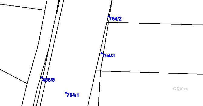 Parcela st. 764/3 v KÚ Vinice v Podkrkonoší, Katastrální mapa