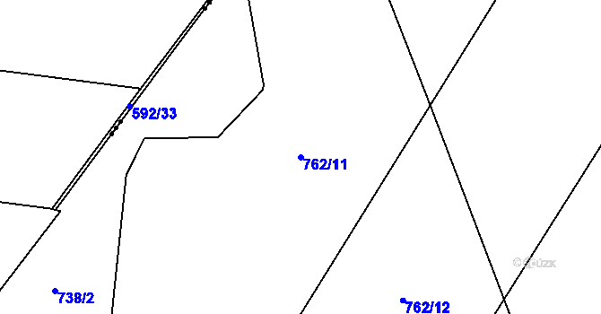 Parcela st. 762/11 v KÚ Vinice v Podkrkonoší, Katastrální mapa