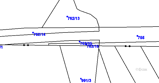 Parcela st. 762/15 v KÚ Vinice v Podkrkonoší, Katastrální mapa