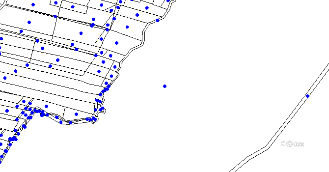 Parcela st. 1126/1 v KÚ Třeboc, Katastrální mapa