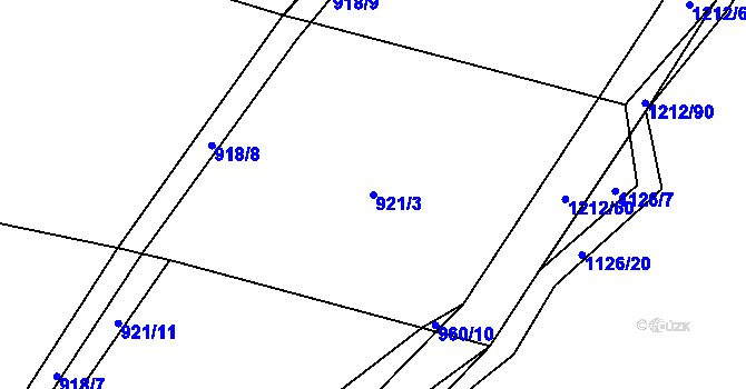 Parcela st. 921/3 v KÚ Třeboc, Katastrální mapa
