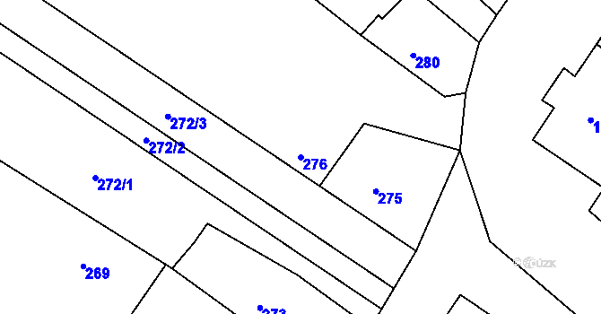 Parcela st. 276 v KÚ Třebom, Katastrální mapa