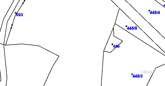 Parcela st. 462/7 v KÚ Horažďovická Lhota, Katastrální mapa