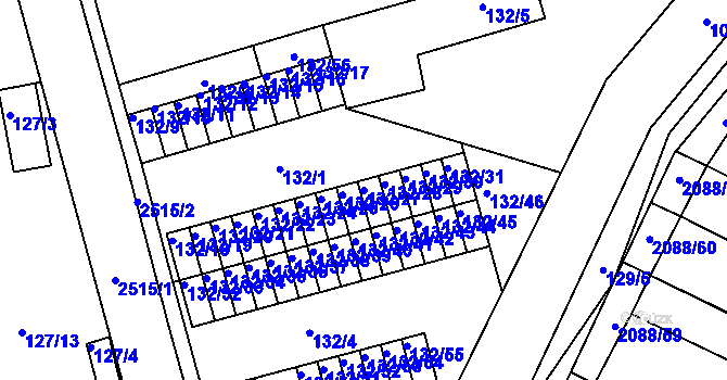 Parcela st. 132/27 v KÚ Třeboň, Katastrální mapa