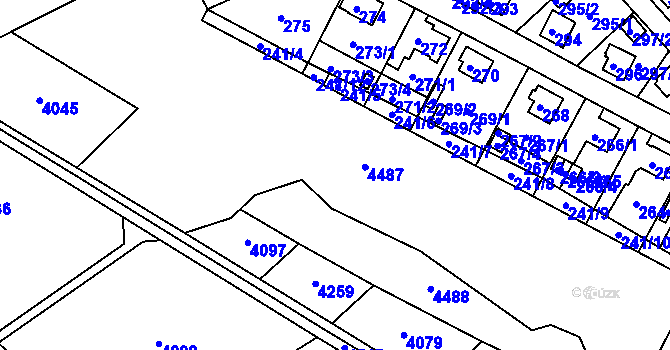 Parcela st. 241/1 v KÚ Třeboň, Katastrální mapa