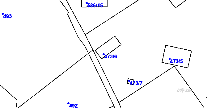 Parcela st. 473/6 v KÚ Třeboň, Katastrální mapa