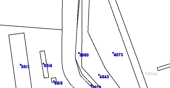 Parcela st. 141/1 v KÚ Třeboň, Katastrální mapa