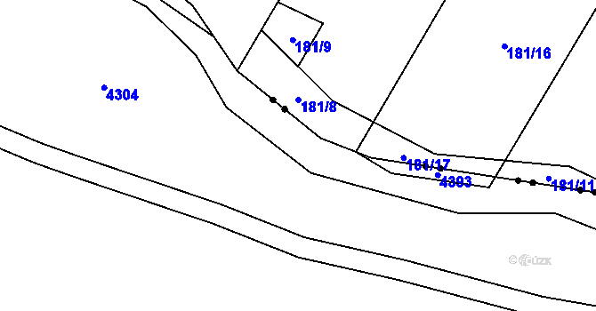 Parcela st. 2125/61 v KÚ Třeboň, Katastrální mapa