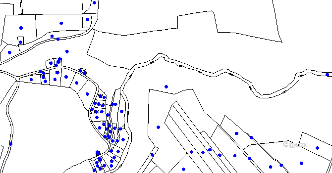 Parcela st. 483/1 v KÚ Třebonín, Katastrální mapa