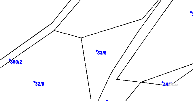 Parcela st. 33/6 v KÚ Luhov u Toužimi, Katastrální mapa