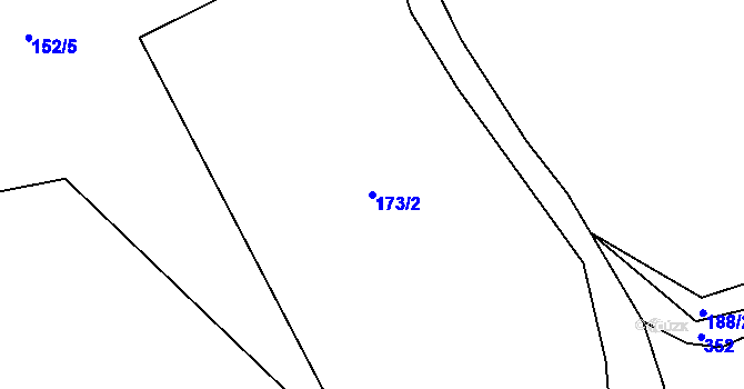 Parcela st. 173/2 v KÚ Luhov u Toužimi, Katastrální mapa