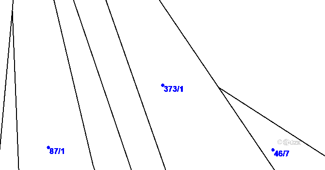 Parcela st. 373/1 v KÚ Luhov u Toužimi, Katastrální mapa