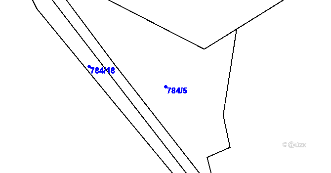 Parcela st. 784/5 v KÚ Políkno u Toužimi, Katastrální mapa