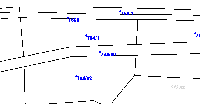Parcela st. 784/10 v KÚ Políkno u Toužimi, Katastrální mapa