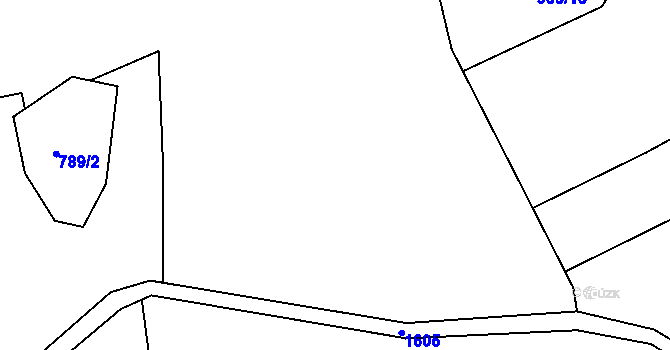 Parcela st. 966/2 v KÚ Políkno u Toužimi, Katastrální mapa
