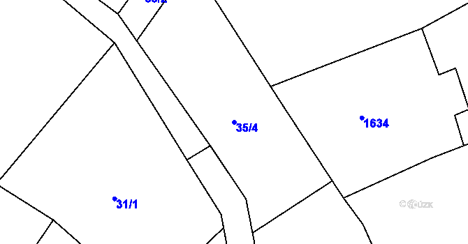 Parcela st. 35/4 v KÚ Políkno u Toužimi, Katastrální mapa