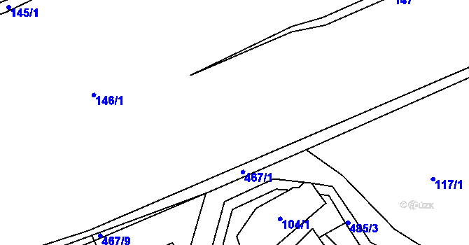 Parcela st. 122 v KÚ Třeboutice, Katastrální mapa