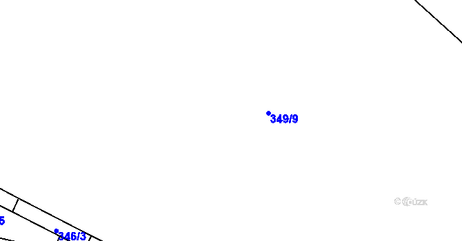 Parcela st. 349/8 v KÚ Třeboutice, Katastrální mapa