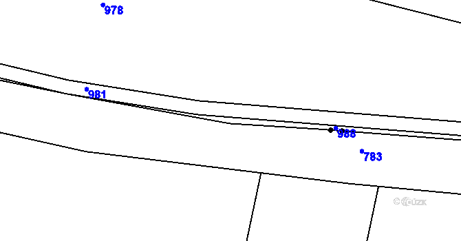 Parcela st. 104 v KÚ Třebovětice, Katastrální mapa
