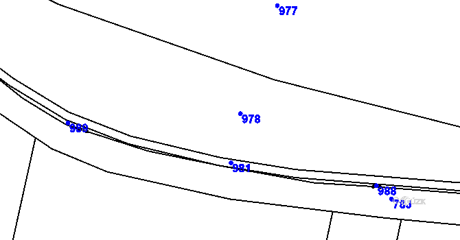 Parcela st. 105/4 v KÚ Třebovětice, Katastrální mapa
