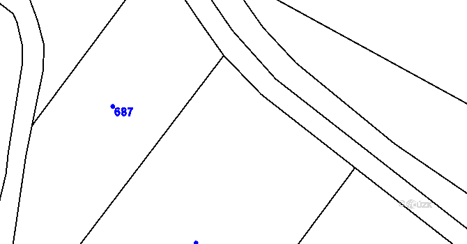 Parcela st. 242/15 v KÚ Třebovětice, Katastrální mapa