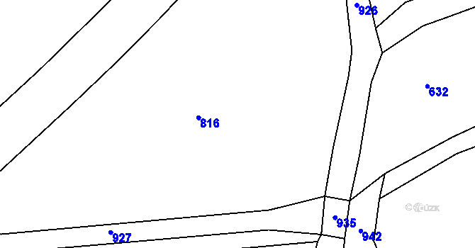 Parcela st. 285/8 v KÚ Třebovětice, Katastrální mapa