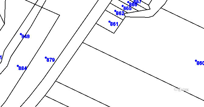 Parcela st. 305/76 v KÚ Třebovětice, Katastrální mapa