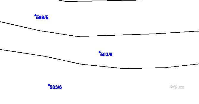 Parcela st. 503/8 v KÚ Třebovice, Katastrální mapa