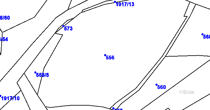 Parcela st. 556 v KÚ Třebovice, Katastrální mapa