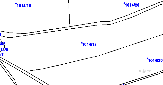 Parcela st. 1014/18 v KÚ Třebovice, Katastrální mapa