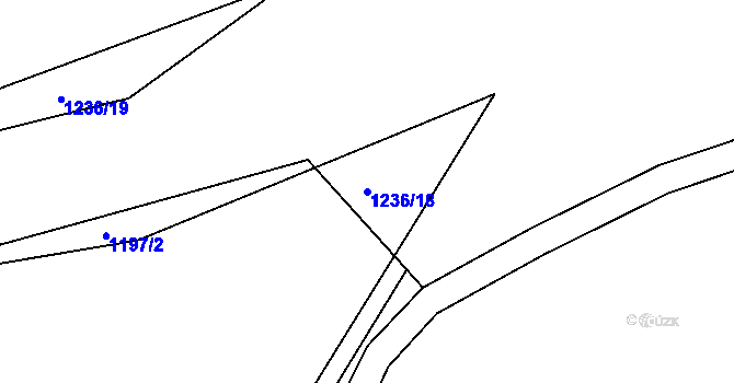 Parcela st. 1236/18 v KÚ Třebovice, Katastrální mapa