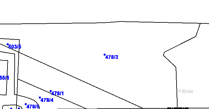 Parcela st. 478/3 v KÚ Třebovice, Katastrální mapa
