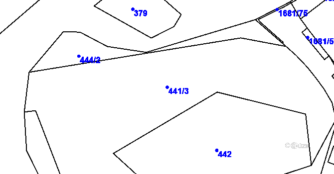 Parcela st. 441/3 v KÚ Třebovice, Katastrální mapa