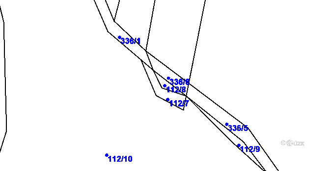Parcela st. 112/8 v KÚ Hlaváčova Lhota, Katastrální mapa