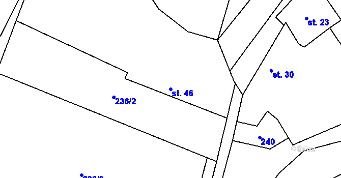 Parcela st. 46 v KÚ Miškovice u Kouřimi, Katastrální mapa