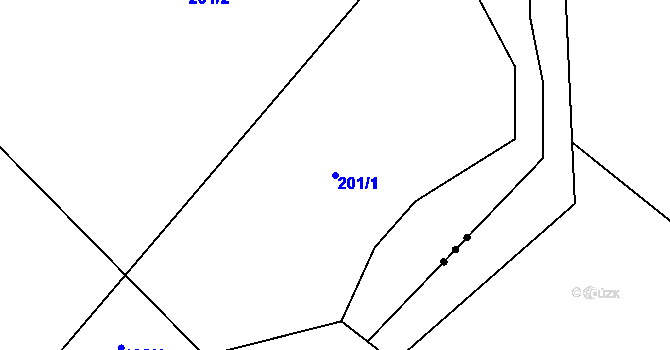 Parcela st. 201/1 v KÚ Miškovice u Kouřimi, Katastrální mapa