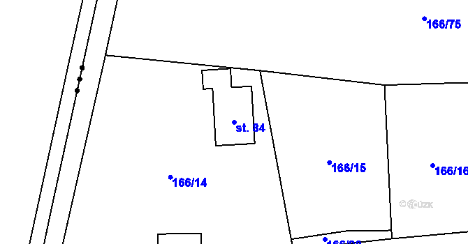 Parcela st. 84 v KÚ Kotelice, Katastrální mapa