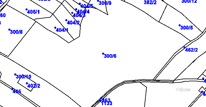 Parcela st. 300/6 v KÚ Kotelice, Katastrální mapa