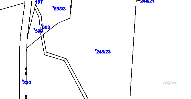 Parcela st. 245/23 v KÚ Řepčice, Katastrální mapa