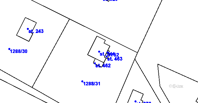 Parcela st. 244 v KÚ Třemblat, Katastrální mapa