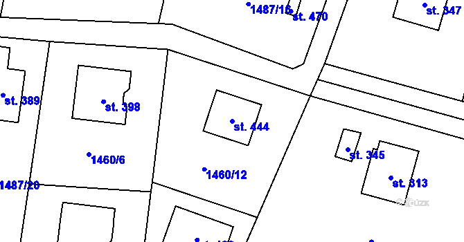 Parcela st. 444 v KÚ Třemblat, Katastrální mapa