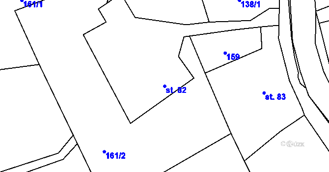 Parcela st. 82 v KÚ Třemešná, Katastrální mapa