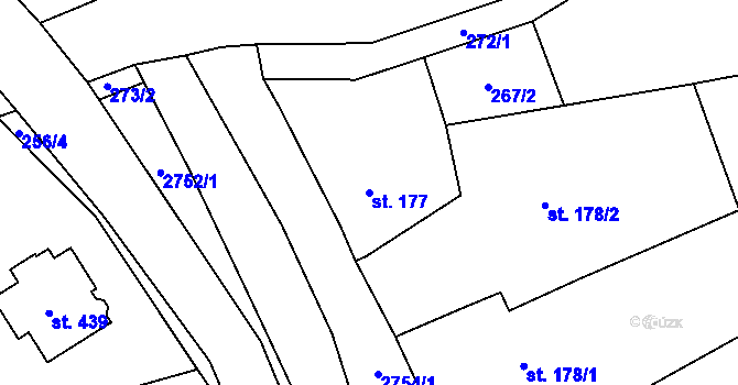 Parcela st. 177 v KÚ Třemešná, Katastrální mapa