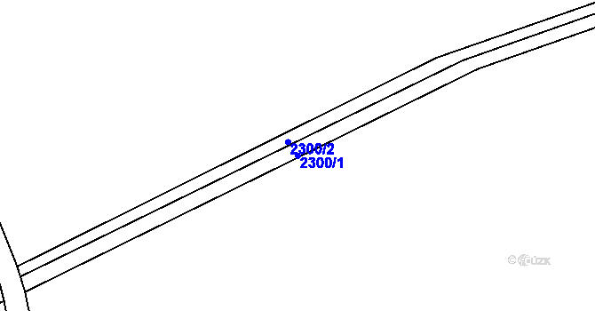 Parcela st. 2300/1 v KÚ Třemešná, Katastrální mapa