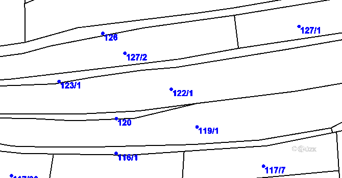 Parcela st. 122/1 v KÚ Třemešné, Katastrální mapa