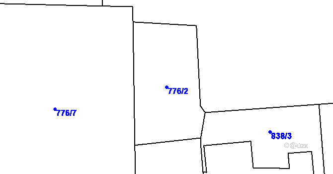 Parcela st. 776/2 v KÚ Třemešné, Katastrální mapa