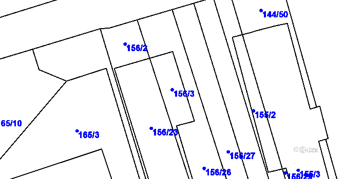 Parcela st. 156/3 v KÚ Třemošná, Katastrální mapa