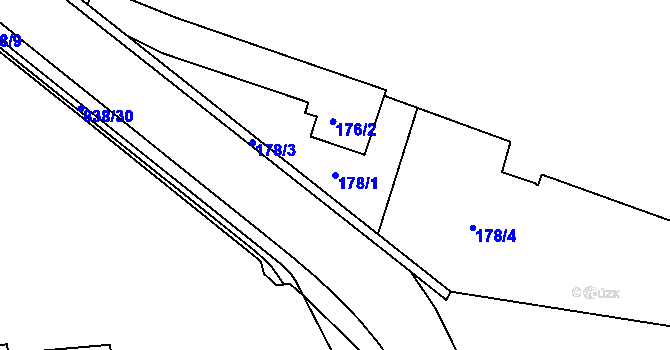 Parcela st. 178/1 v KÚ Třemošná, Katastrální mapa