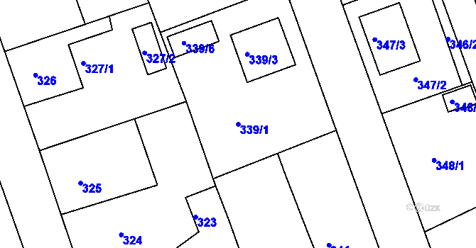 Parcela st. 339/1 v KÚ Třemošná, Katastrální mapa
