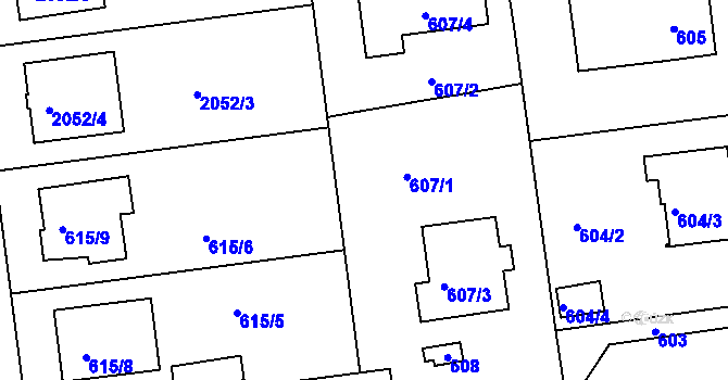 Parcela st. 614/4 v KÚ Třemošná, Katastrální mapa